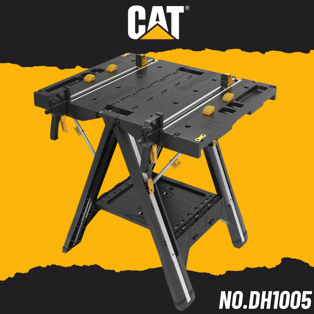CAT โต๊ะเครื่องมือช่างและขาตั้งเลื่อย แบบพับได้ 2 in 1 No.DH1005
