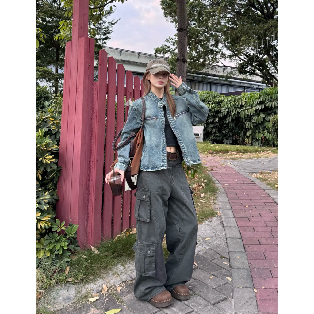 กางเกงทรงคาร์โก้รุ่น 61385 TAG FSY🇰🇷 - รูปที่ 4