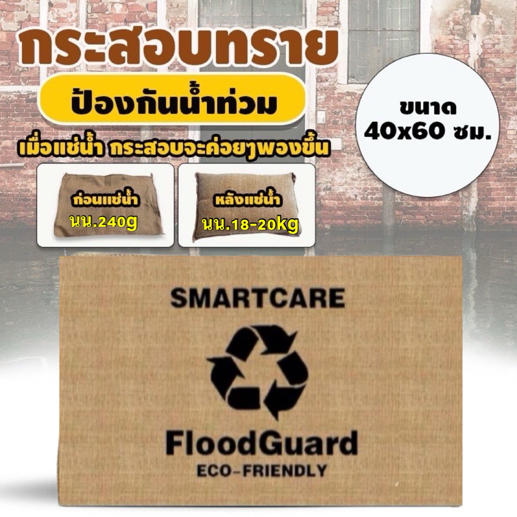 รุ่น Pro พรีเมียม 65 บาท"กระสอบไร้ทราย เบา กันน้ำท่วมได้ทันที ขนย้ายสะดวก พร้อมปกป้องบ้านคุณทุกเมื่อ รีบซื้อก่อนน้ำมา!"