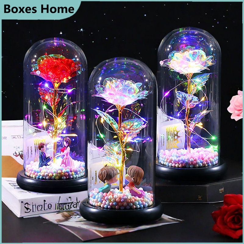 ชุดของขวัญวันเกิด (Gift Set) ฟอยล์ทอง ดอกไม้กุหลาบประดิษฐ์ สวยหรู แทนความรู้สึก