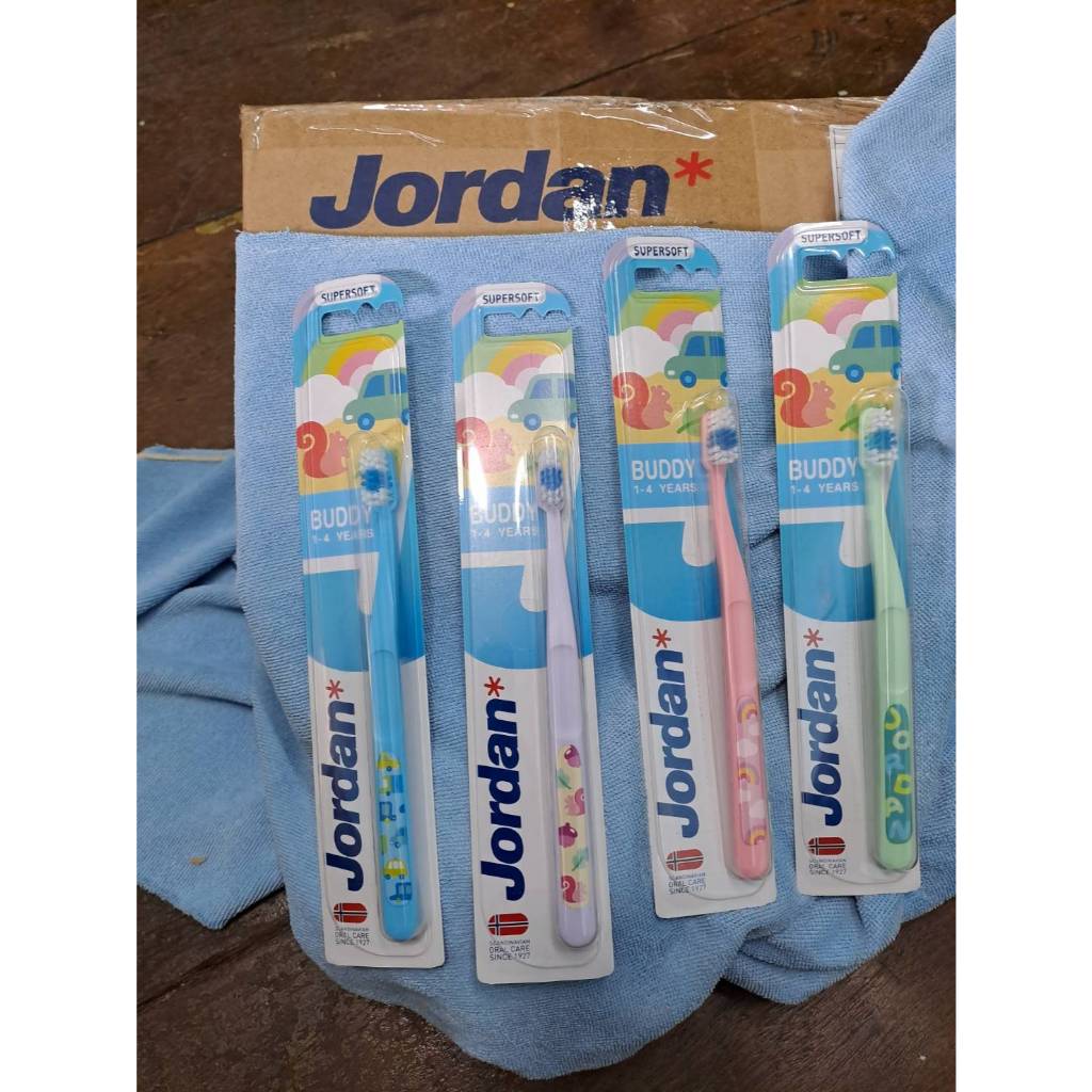 แปรงสีฟันเด็ก Jordan เบบี้ บัดดี้ อายุ 1-4 ปี 3 ด้าม แปรงสีฟันเด็กจอร์แดน คละสี
