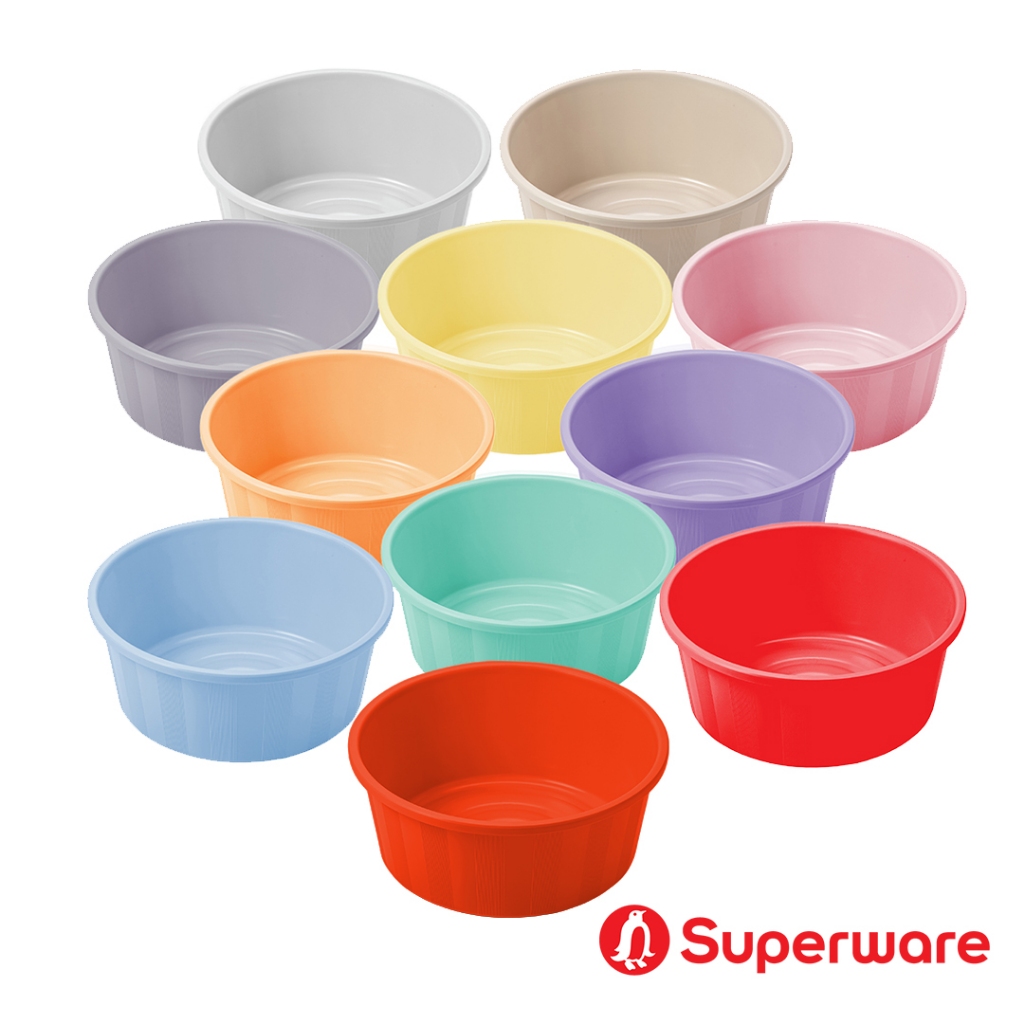 Srithai Superware กะละมังพลาสติก กะละมังซักผ้า ทรงกลม 1 ใบ ขนาด 50 ซม. ปริมาตร 26 ลิตร รุ่น M-86