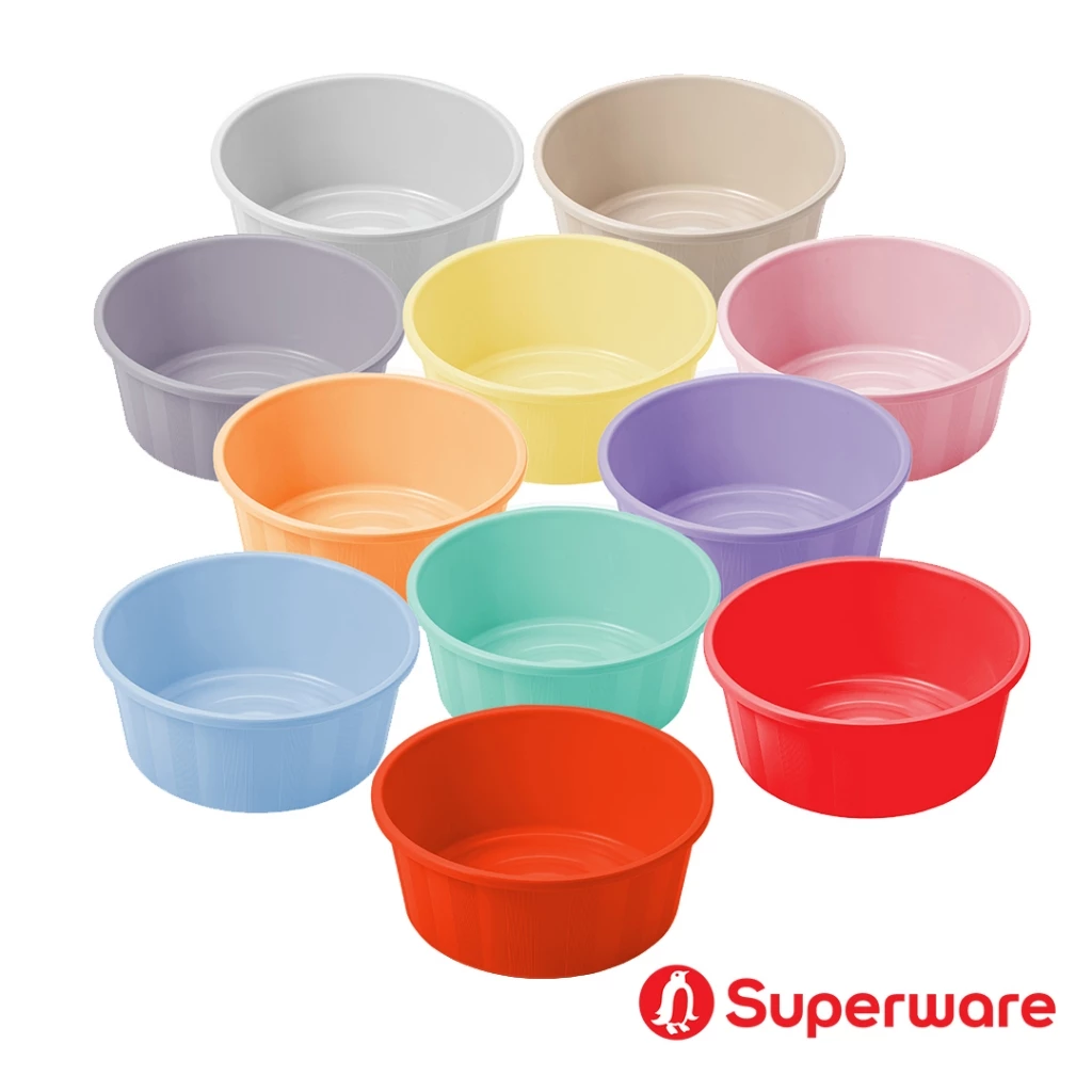Srithai Superware กะละมังพลาสติก กะละมังซักผ้า ทรงกลม 1 ใบ ขนาด 50 ซม. ปริมาตร 26 ลิตร รุ่น M-86