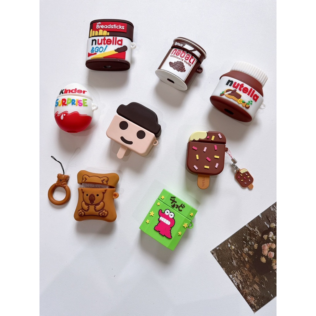 พร้อมส่งจากไทย💕เคสสำหรับ Airpods Case หูฟัง Apple AirPods ซิลิโคน Apple AirPods รวมลายขนม