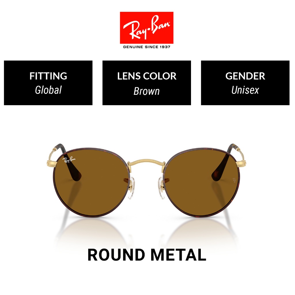 RAY-BAN ROUND METAL  - RB3447 927533 เลนส์ 53 แว่นกันแดด