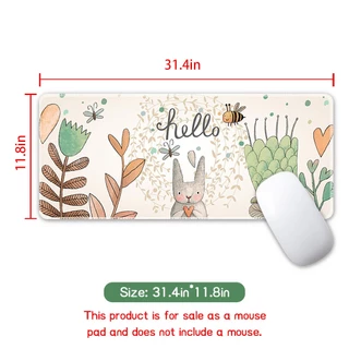 แผ่นรองเมาส์ลายการ์ตูน Cartoon Mouse Pad 80x30cm ลายหมูน่ารัก แมวกระต่าย กันลื่น โฟมหนานุ่ม ล้างเครื่องได้