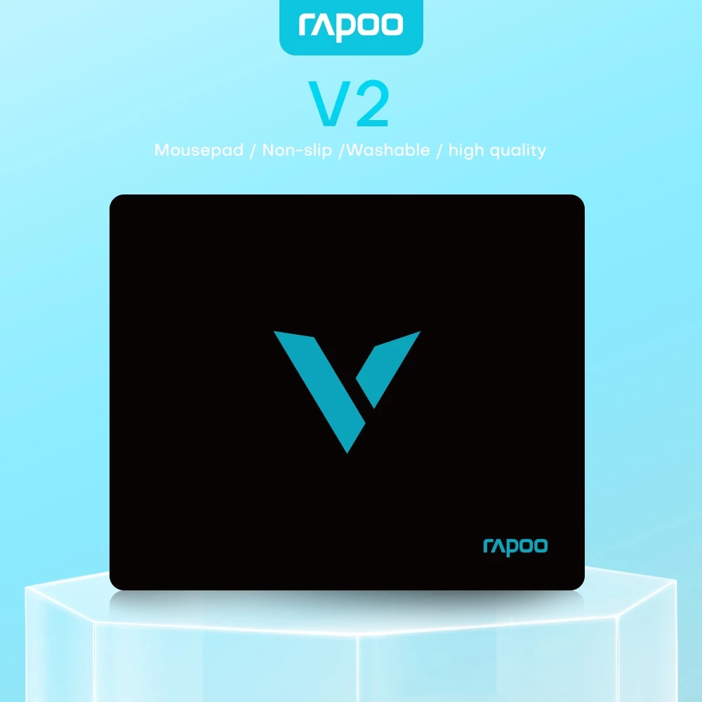 Rapoo V1 แผ่นรองเมาส์แบบพกพา250*200*2mm พับเก็บได้ ขนาดกะทัดรัด เหมาะสำหรับโน้ตบุ๊กและการเดินทาง thumbnail 4