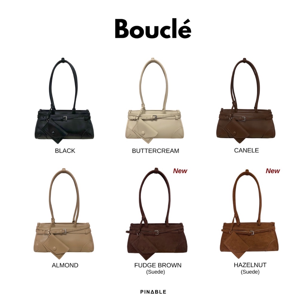 กระเป๋า PINABLE รุ่น Bouclé (มาพร้อมกระเป๋าใส่เหรียญและเข็มขัด)