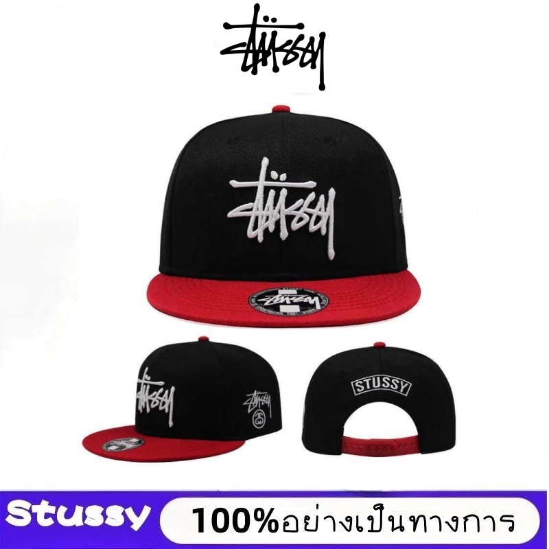 Stussy® 100% อย่างเป็นทางการ ☑ Stussy หมวกปักลายฮิปฮอปเวอร์ชั่นเกาหลี