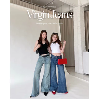 [กดโค้ดหน้าร้านลด 25%] Riley.apparels - Virgin Jeans กางเกงยีนส์ 2ความยาว ทรงกระบอกกลางปลายขาม้า 7012