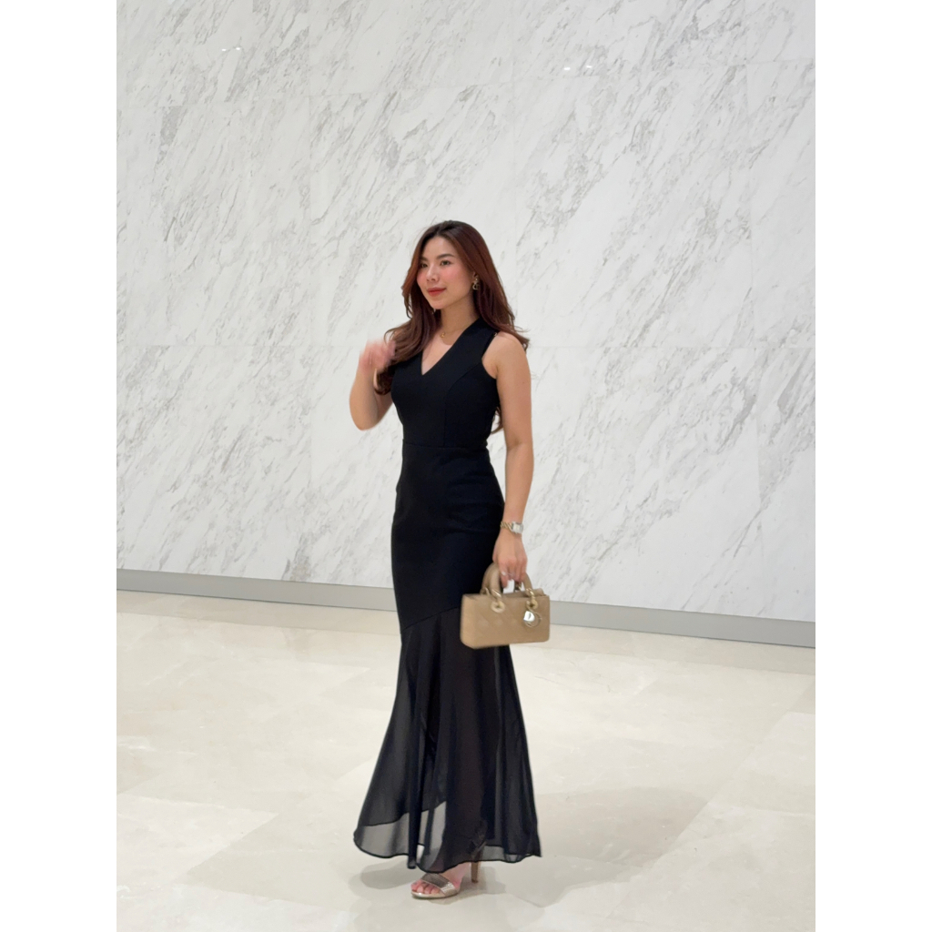 “Issaya Brand” Cynthia เดรสยาวปลายชีฟองซีทรู เดรสออกงาน เดรสพรางหุ่น ชุดไปงานแต่ง รหัสE41 เดรสงานแต่ง ชุดออกงาน ชุดราตรี ราคา ถูกที่สุด ดีลบีเคเค แกลเลอรีภาพที่ 2