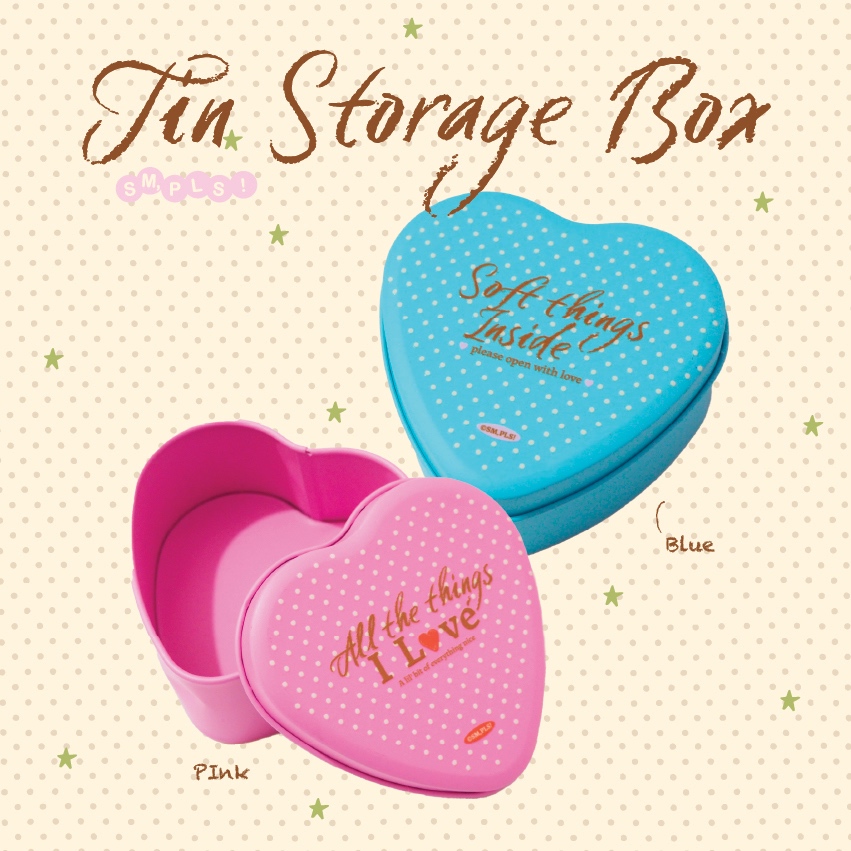 (พร้อมส่ง) Tin Storage box (Girlie Kit Col.) / กล่องเหล็ก