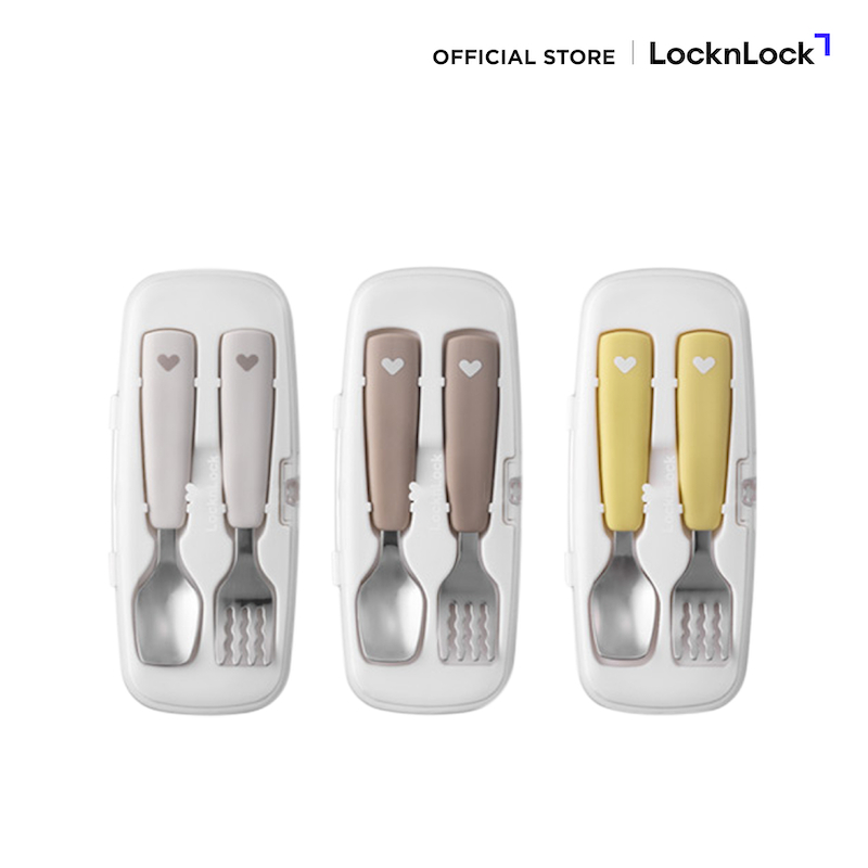 LocknLock เซตช้อน-ส้อม Little Luv Baby Spoon & Fork Set รุ่น LBB310