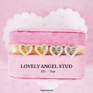 ต่างหู Lovely Angel Stud ก้านเงินแท้ S925 - The green Box