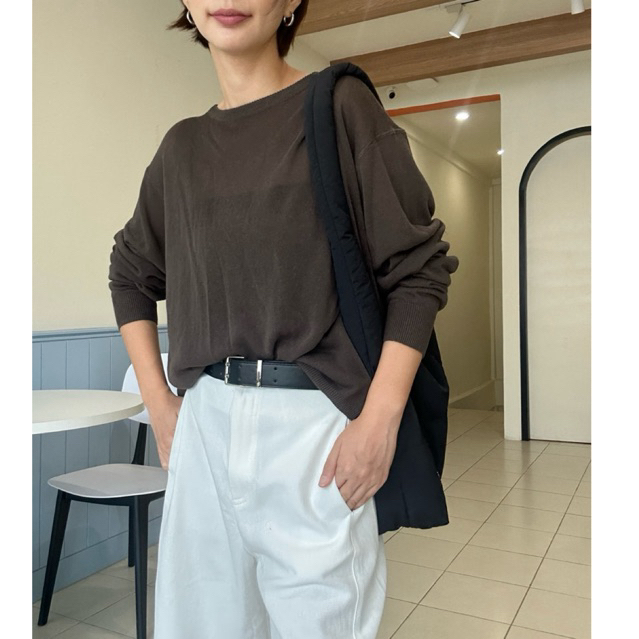Santi slim summer knit minimal style something about us