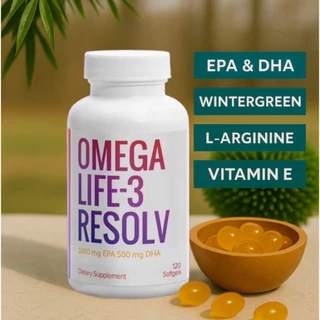 120 ซอฟท์เจล Omega Life-3 Resolv น้ำมันปลาเข้มข้นสูง