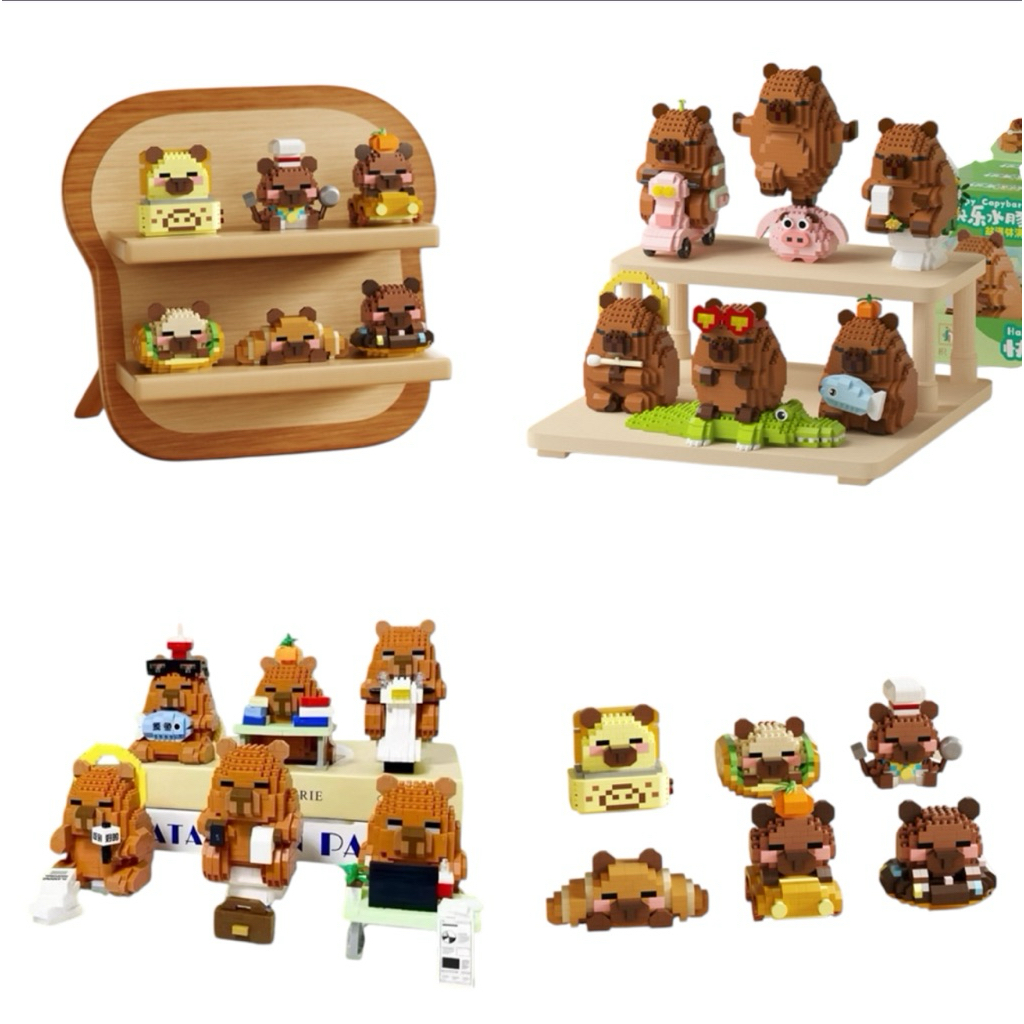 มีของพร้อมส่งในไทย  ตัวต่อนาโน คาปิบาร่า Size L – Capybara Working Building Blocks
