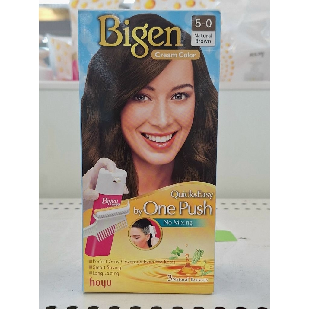 Bigen One Push ผลิตภัณฑ์เปลี่ยนสีผม บีเง็น วันพุช ครีมคัลเลอร์