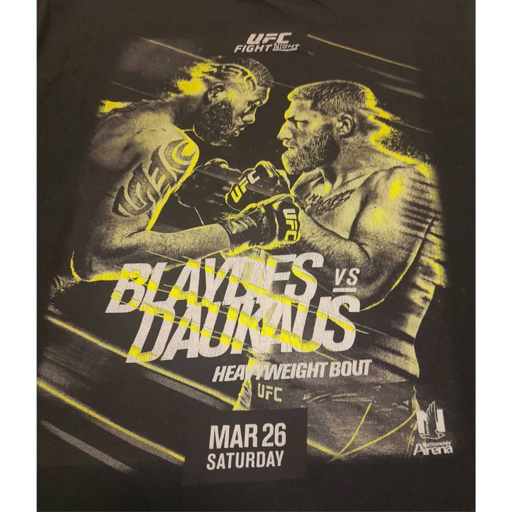 เสื้อยืดมือสอง UFC Fight Night Curtis Blaydes และ Chris Daukaus  Size L
