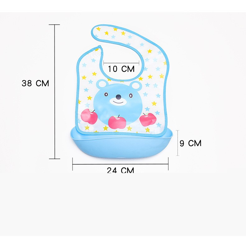 ผ้ากันเปื้อนสำหรับเด็กลายการ์ตูน มีถาดรอง กันเปื้อน กันน้ำได้ สะดวกต่อการรักษาสุขอนามัยของลูกน้อย - รูปที่ 6