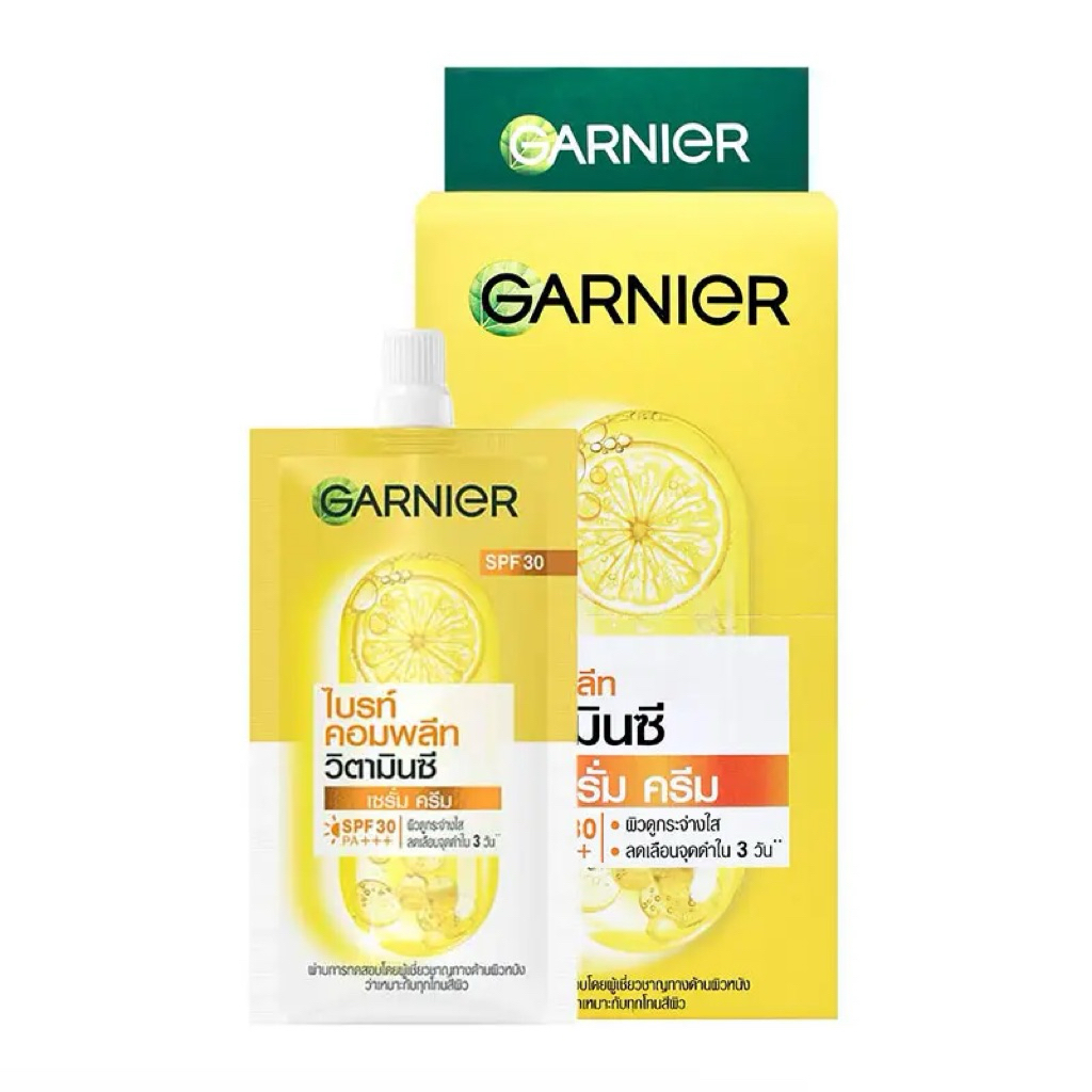 การ์นิเย่ ไบรท์ คอมพลีท เซรั่มครีม เอสพีเอฟ30 PA+++ 7 มล. 6 ซอง/1 กล่อง