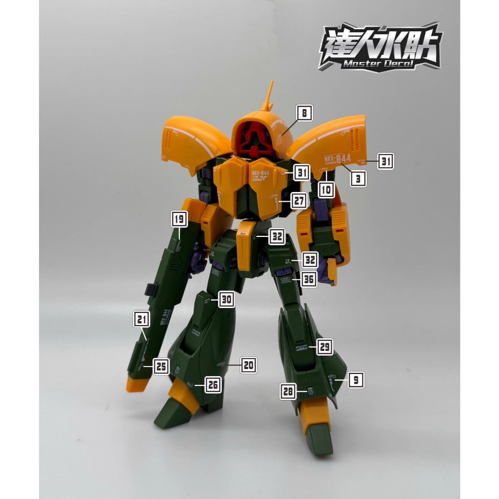 (Master Decal) Water Decal H110 HG1/144 NRX-044 Asshimar - รูปที่ 2
