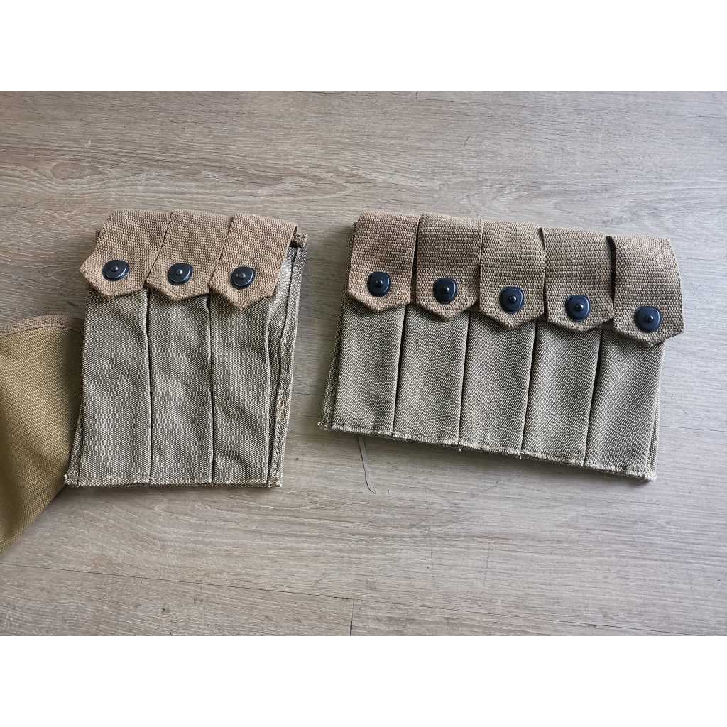 ซองแม็ก ทอมสัน WW2 US Thompson Magazine Pouch 3 Cells 5 Cells ร้าน BKK Militaria