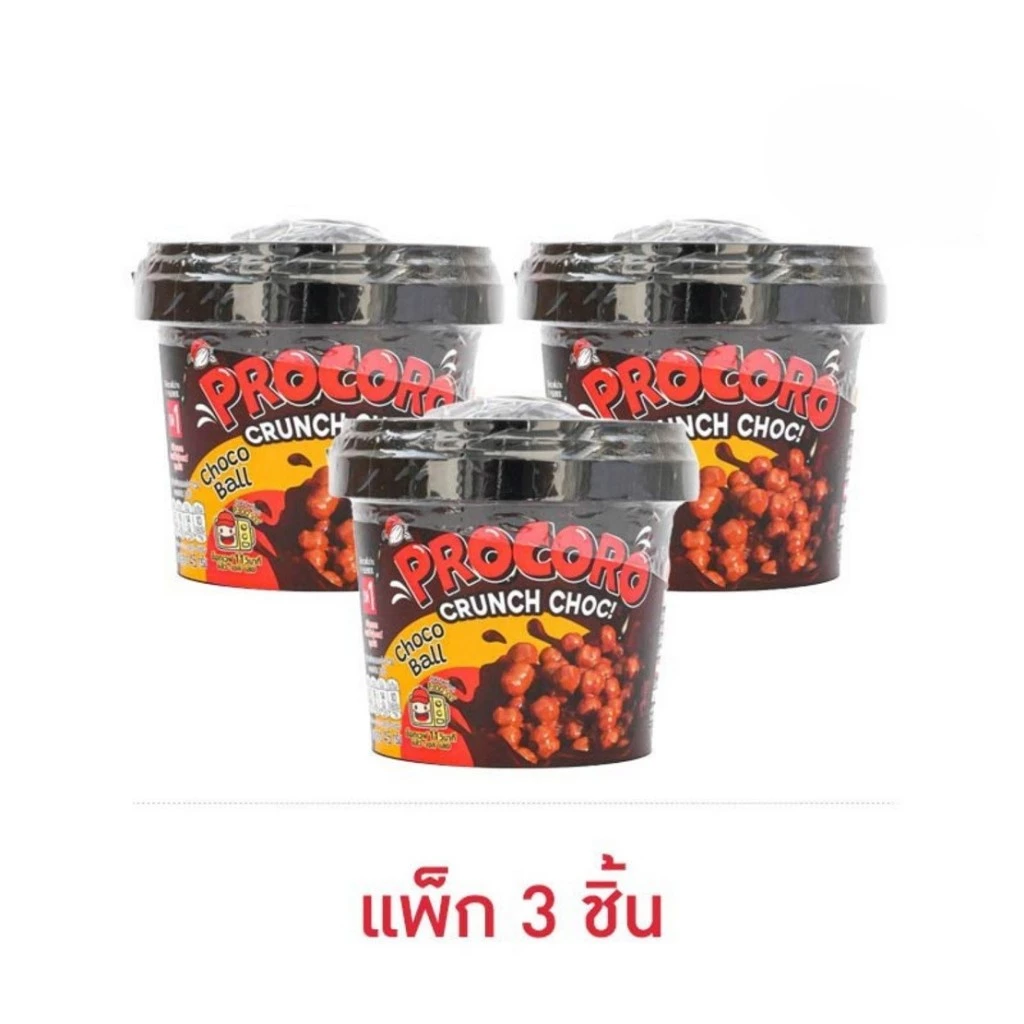 โปรโกโร่ ช็อกโกแลตครั้นซ์ช็อค 45 กรัม (แพ็ก 3 ชิ้น)