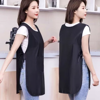 ผ้ากันเปื้อนเสื้อกั๊กห้องครัวกันน้ำบ้านทำอาหาร Workwear บาริสต้าเสื้อกั๊กเอว ผ้ากันเปื้อนกันคราบ ป้องกันสกปรกกันน้ําแขน