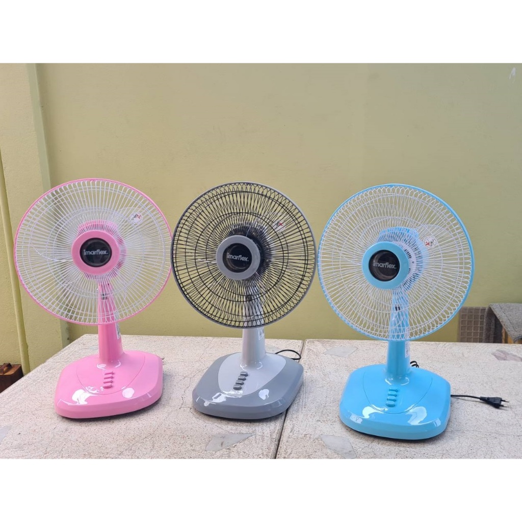 Imarflex พัดลมตั้งโต๊ะ ขนาด 12 นิ้ว , ขนาด 16 นิ้ว ใบพัด 3 ใบ รุ่น IF-S12 , IF-966 ( มี3สีให้ )