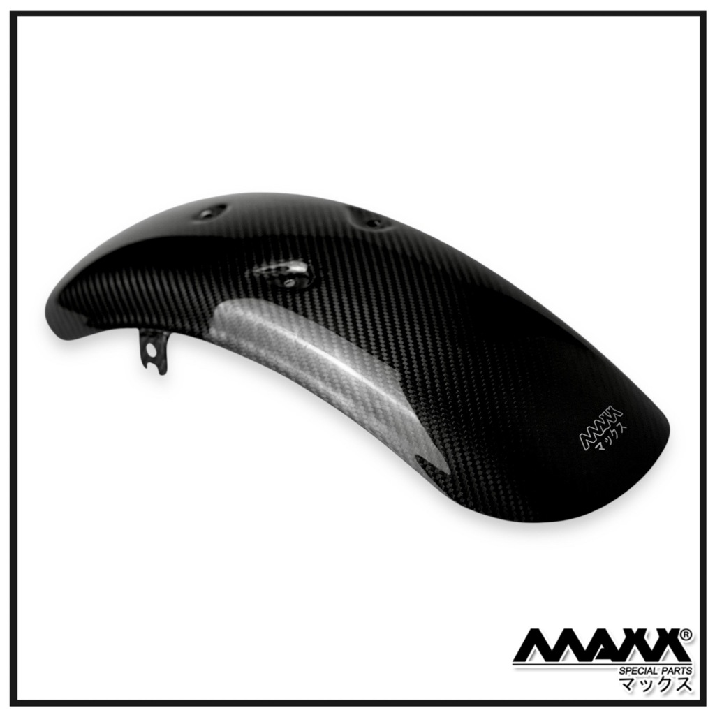 マックス ( MONKEY125 Front Fender Carbon ) Short 1.5 in Type 2 Twill (ลาย2) บังโคลนหน้าฟูลคาบ้อน by MAXX