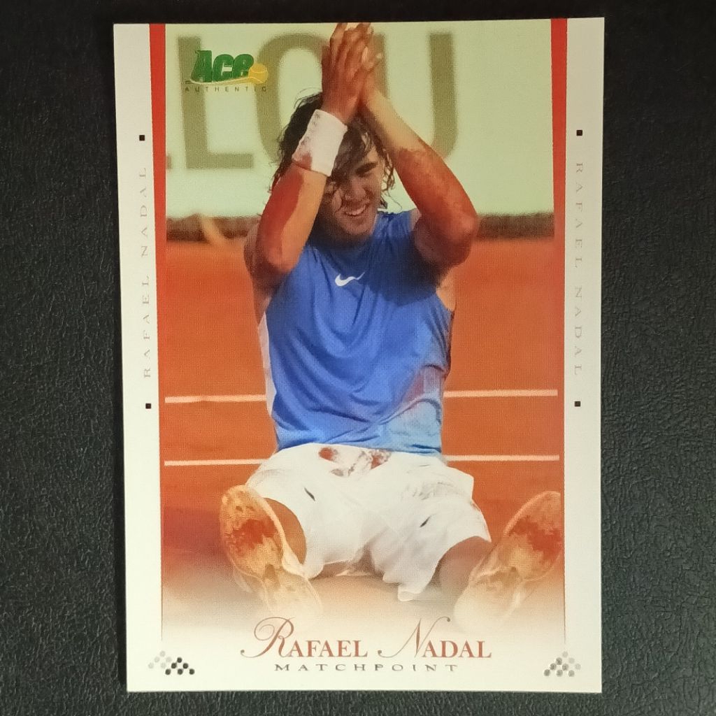 การ์ดนักเทนนิส ราฟาเอล นาดาล RAFAEL NADAL TENNIS MATCH POINT TENNIS TRADING CARD ACE AUTHENTIC