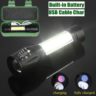 ไฟฉายพกพา แคมป์ปิ้ง ไฟฉายซูมได้ USB ไฟฉายแรงสูง ปรับโหมดได้ ไฟแฟลช์ ซูมได้ มีโหมดไฟกระพริบฉุกเฉิน ไปแคมป์ปิ้ง ไปน่าไปไร่