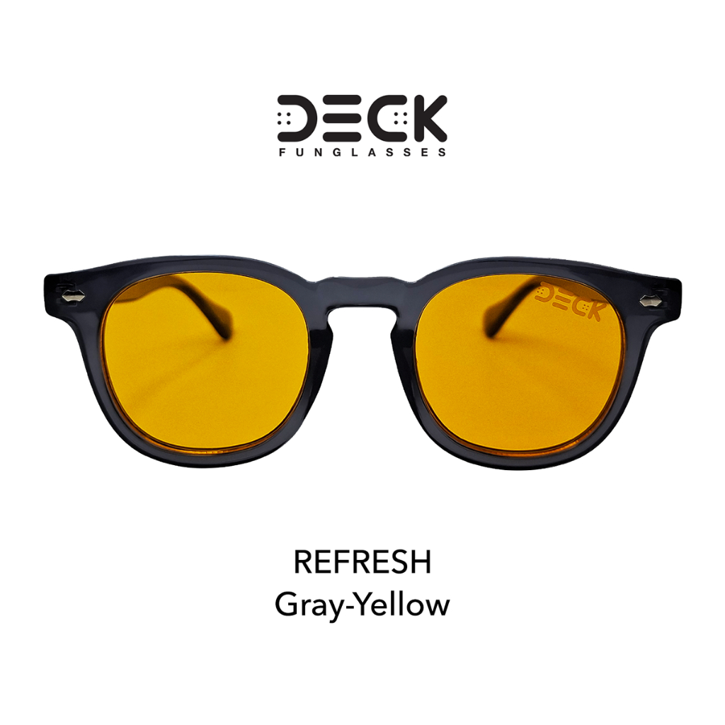 แว่นตากันแดด DECK FUNGLASSES รุ่น REFRESH YELLOW ของแท้ ประกันศูนย์ 1 ปี