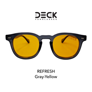 แว่นตากันแดด DECK FUNGLASSES รุ่น REFRESH YELLOW ของแท้ ประก…
