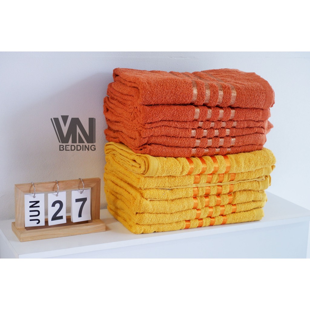 ผ้าเช็ดตัว COTTON ถวายพระ 140x70 [ยกโหล 12 ผืน]