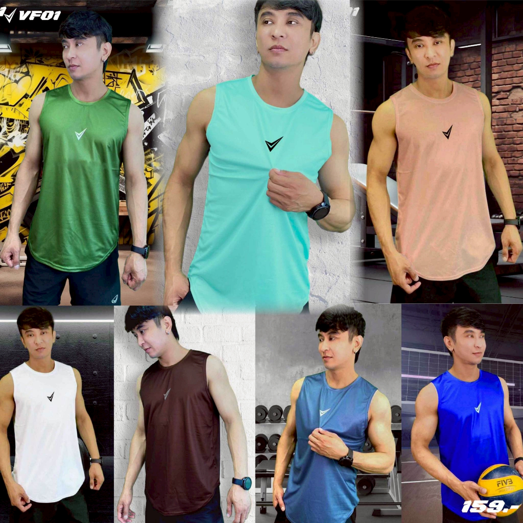 VF01 เสื้อกล้าม เสื้อแขนกุด เสื้อวิ่ง เสื้อฟิตเนส ยิม ออกกำลังกาย ราคาถูก ราคาโรงงาน