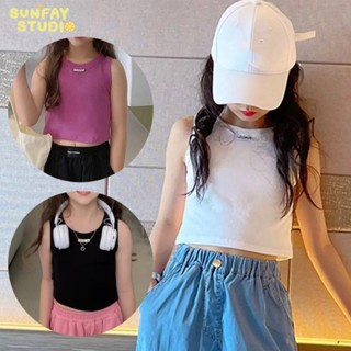 เสื้อกล้ามเด็กผู้หญิง ทรงรัดรูป สวมใส่สบาย