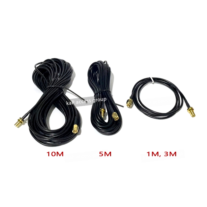 สาย WIFI RP-SMA Male 1/ 3/ 5 /10 เมตร ต่อ ขยายสำหรับเสาอากาศ 3G 4G 5G Router เราเตอร์ Yagi Antennas