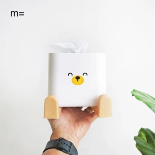 MinimalSculpt 🏠กล่องทิชชู่น่ารัก Bear & Friends ทรงสีเหลี่ยมจตุรัส ที่ใส่ทิชชู่ม้วน ทิชชู่ป๊อป-อัพ ทิชชู่มินิแพค minimal