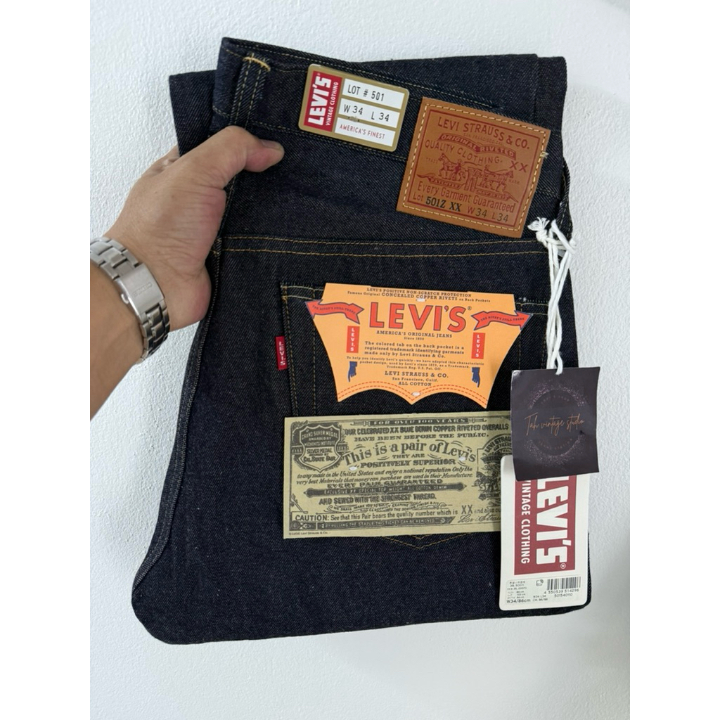 Levi’s 501 Zxx bigE ริมแดง LVC 1954 Made in Japan Size 34/34(ขนาดจริงดูตรงรายละเอียดสินค้า)