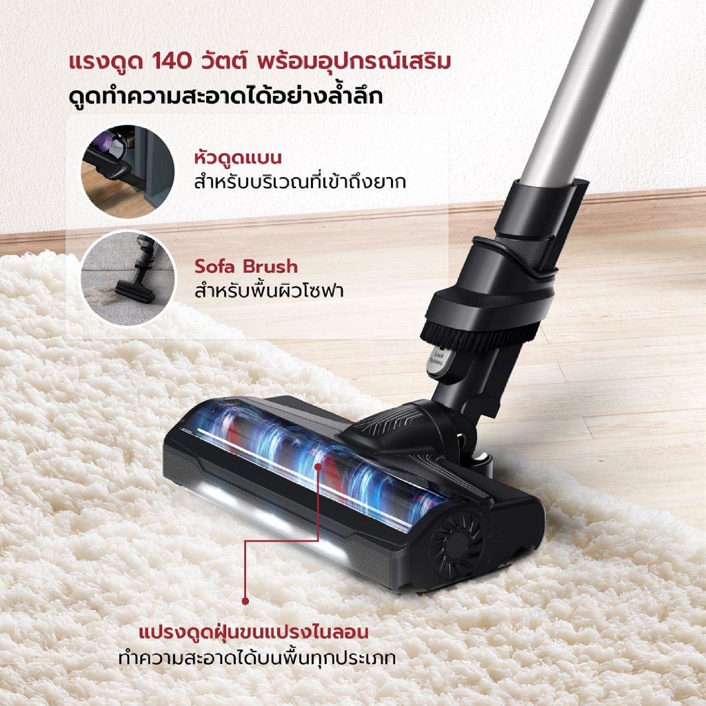 Tefal เครื่องดูดฝุ่นไร้สาย X-PERT 7.60 รุ่น TY6A35WO | แบต 18.5V ใช้งาน 45 นาที รับประกัน2ปี