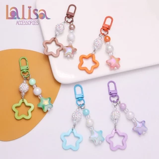 พวงกุญแจลายดาวน่ารักฟรุ้งฟริ๊ง alloy keychain Q1265