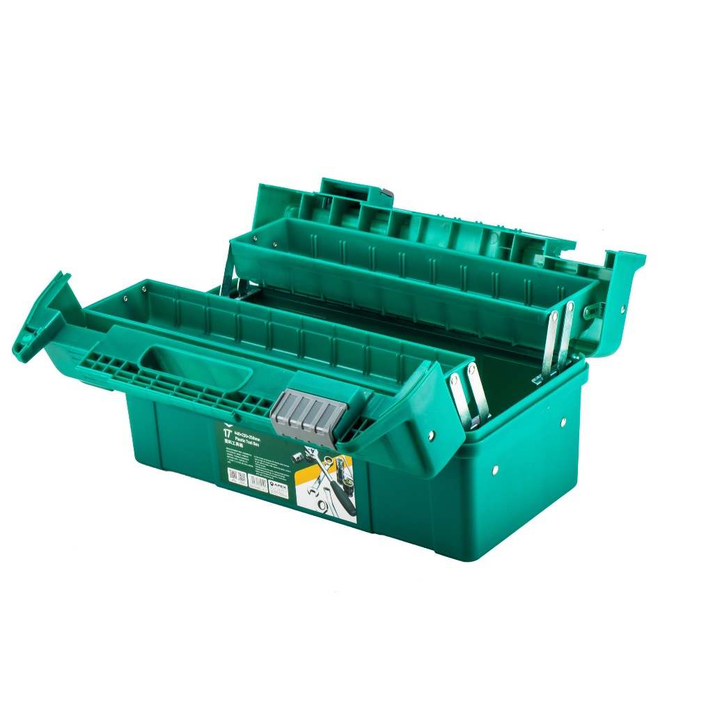 SATA 95166 กล่องเครื่องมือพลาสติก 17 นิ้ว 3 ช่อง แข็งแรง ทนทาน