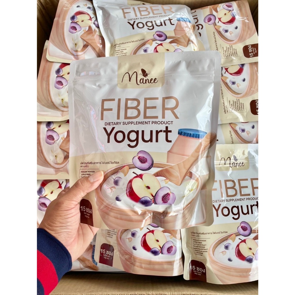 Manee มณี Yogurt Fiber ไฟเบอร์โยเกิร์ต มดซี่ ขับถ่าย 15 ซอง