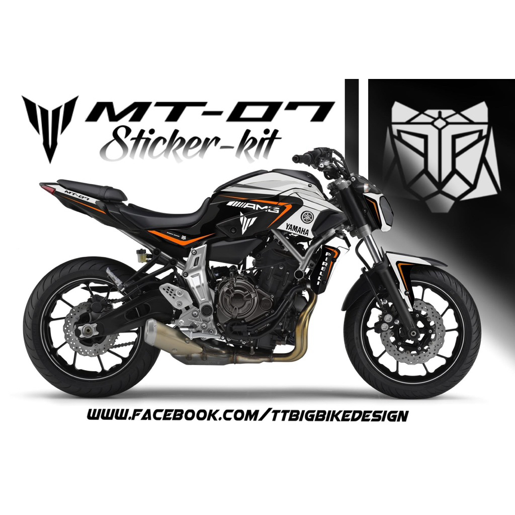 (Mr.AM) ชุดสติ๊กเกอร์ [เกรด Premium] Yamaha MT-07 2017 (AMG)