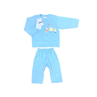 babble By Absorba ชุดนอนเด็กแขนยาว ขายาว กระดุมสแน๊ปหน้า คอต…