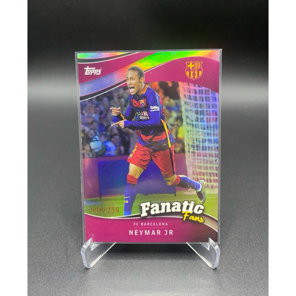 การ์ดฟุตบอลรัน🇧🇷 Fanatic Fans NEYMAR JR FC BARCELONA FF-2 /250 Topps Fan Set Barcelona 2024