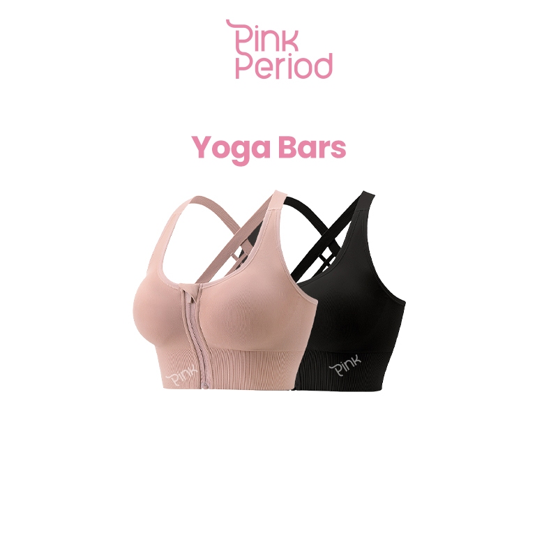 Pink Period BRA Sports Bra เสื้อบราโยคะ มีฟองน้ำถอดออกได้ โยคะ เต้นรํา ใส่ได้ทุกวัน AC-008