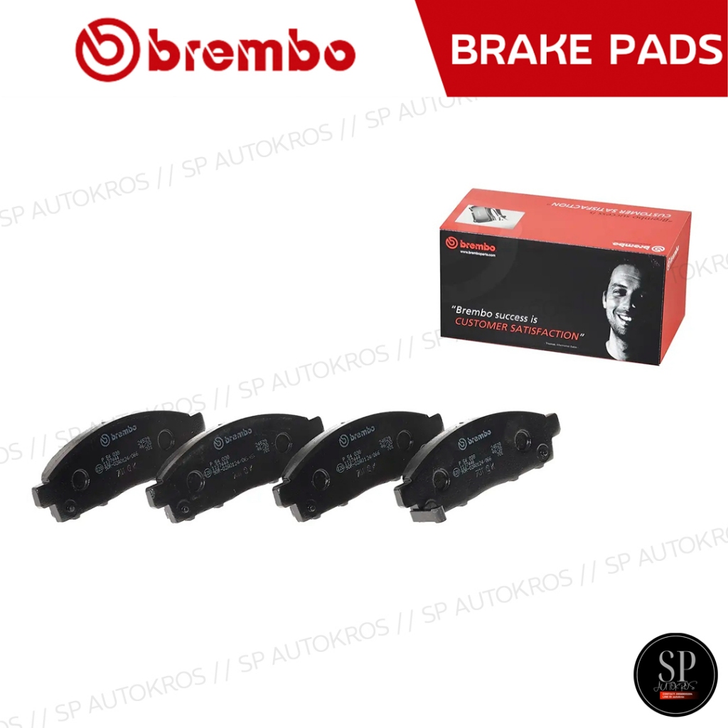 BREMBO ผ้าเบรกหน้า PAJERO SPORT 4x2 4x4 (2.4L, 2.5D, 3.0D, 3.2D) ปี 08-14 / P54 038